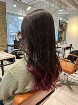 アジールヘア 池袋東口店(agir hair)&nbsp;ブリーチ＆ダブルカラーグラデーションチェリーレッド池袋東口