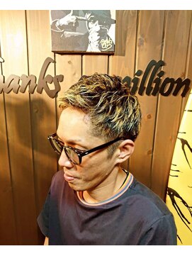 サンフラット(Sun Flat) ハイライト×メンズカット