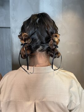 クレオヘアフィーカ(CLEO hair fika) ツイン　リボンアレンジ