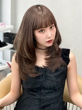 天神美容室 【KASUMI天神美容室】ミルクティーグレージ×レイヤーカット