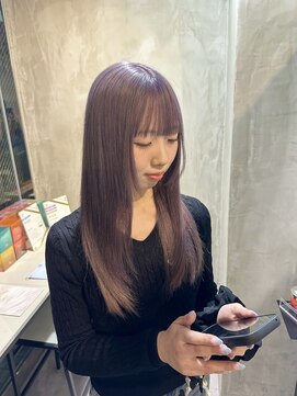 ティティアンバイイザ(titian by IZA) ★ラベンダーカラーレイヤーカット艶髪髪質改善顔周りレイヤー