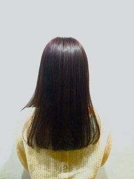 フラーク(FLARK) うる艶パープルピンク重めロング