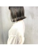 切りっぱなしボブ＆暗くても透ける、赤み除去グレー！