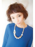 ジグザグバング・大人かわいい・小顔・ショート・ボブ・無造作