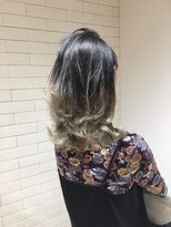 エイト 溝の口店(EIGHT)&nbsp;EIGHT溝の口】お客様スタイル_デザインカラー切りっぱなしボブ