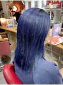 ダークネイビー☆ミディアムヘア
