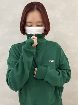 エンドリンク(endlink) ピンク×センターぱつっとボブ