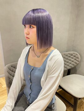 ジルバイジアン(JILL by GIEN) きりっぱなしボブ ワイドバング ラベンダー @sarina