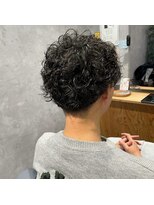 ザ シザーハンズ ナガノ(THE SCISSORS HANDS NAGANO) スパイラルパーマ/アッシュブラック20代30代40代メンズ◎