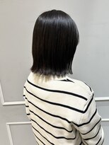 ブルージュヘアカラー　切りっぱなしボブ　【銀座】福田