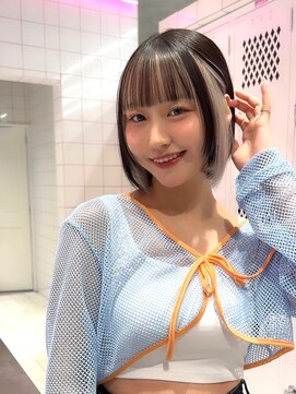 ロンド ストラーダ 心斎橋(Lond strada) 韓国前髪顔周りロング×ピンクブラウン[心斎橋/髪質改善]