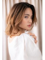 カバーヘア ブリス 大宮西口(COVER HAIR bliss) □オンブレカーキベージュエアリーミディ406★大宮20代30代40代