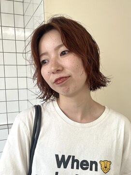 スタニング 渋谷(STUNNING.) ボブパーマ　暖色系カラー　ニュアンスパーマ