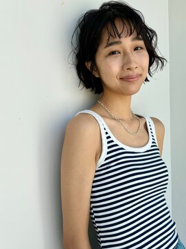 ガーデン 銀座(GARDEN) デジタルパーマ　ブルーブラック　イメチェン　簡単スタイリング