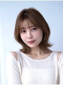 20代30代かわいい/顔まわりレイヤー/前髪/アンブレラカラー
