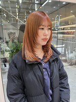 ゼスト フィーノ(ZEST fino)&nbsp;【Sanae.】レイヤー×オレンジブラウンカラー