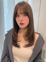 ポーチバイハニー オモテサンドウ(PORCH by HONEY omotesando)&nbsp;レイヤーカットイメチェン美髪ベージュブラウンワイドバング1