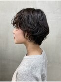 ショートパーマナチュラルパーマウェーブパーマ癖毛風パーマ