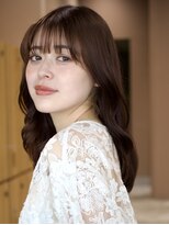 ガーデンヨコハマエスト(GARDEN YOKOHAMA est)&nbsp;デジタルパーマ　ミディアム　ベージュ　内巻き　似合わせカット