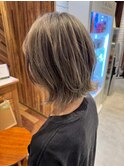 シアーグレージュ×外ハネ
