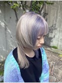 シルバーベージュ×パープル