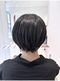 ブルーブラックショートヘアー/隠しハイライト10代20代30代40代
