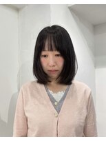 ヨーク(YOKE)&nbsp;【YOKE】ミディアムレイヤーボブ顔周りレイヤーカットブラウン
