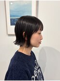 30代40代50代外ハネボブくびれ切りっぱなしボブ前髪あり