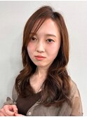 コテ巻き風パーマ/ロングヘア/大きめカール