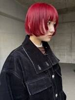 ゾーイ ケゴ 天神今泉(ZOEY kego) 今泉 レイヤーボブ 赤ボブ