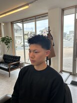 岡田理髪処&nbsp;スパイキーショート×ローフェード
