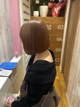 ロア バイ アヴァンス 天王寺店(Lowa by avance.) 【ミルクティーブラウン】×【丸みボブ】×【髪質改善】