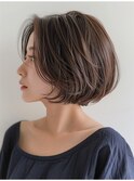 ミディアムレイヤーカット_韓国顔周り前髪カット調布ブリーチ