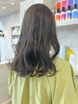 キャアリー(Caary) 福山市美容院Caary透明感グレージュカラー巻き髪ロングヘア