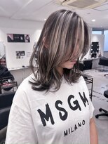 キング 京橋店(K!ng)&nbsp;レイヤーカットブリーチなしダブルカラーハッシュカット韓国