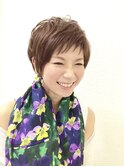 【ZONNE】　シースルーバングxベリーショートボブ