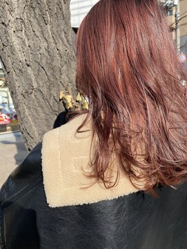 リー 甲子園(Lee) ピンクベージュ×ミディアムヘア