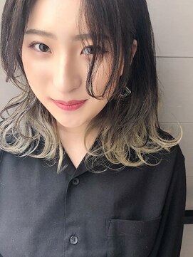 クロリ 淡路店(Chlori) 【淡路chlori】ミディアム×グレージュグラデーション