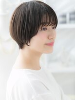 モッズヘア 越谷西口店(mod's hair) シースルーバング黒髪丸みショート大人ボブa越谷20代30代40代