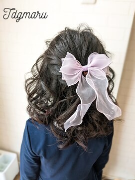 タグマル 卒園式☆お子様ヘアセット☆ハーフアップ☆