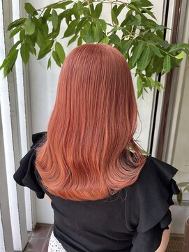 アン(Hair make un) アプリコットカラー