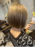 切りっぱなしくびれショートマッシュルームヘア大人ショートボブ