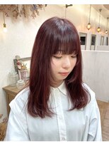 ブーケ(bouquet) ダークカラー韓国20代前髪レイヤースタイル