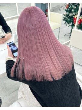 ベレーザ 渋谷(BELEZA) 5680ベビーピンク艶髪ハイトーンカラーオンブレホワイトピンク