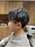 men'ssalonHuuスタイル2ブロツイストスパイラルパーマ