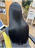 黒髪暗髪滑らかストレート美シルエットロング20代30代