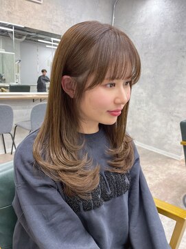 リミットバイアフィナー 大宮店(limit by Afinar) レイヤーカット/ブリーチなしダブルカラー/ミルクティーベージュ