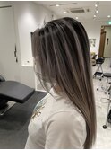 ハイライトバレイヤージュダブルカラーケアブリーチ20代30代40代