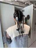 編み込みアレンジ