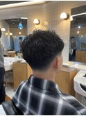 メンズパーマスキンフェードツイスパ黒髪ビジネススパイラル